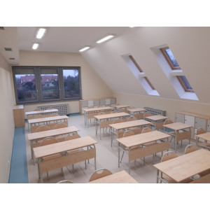 Stół szkolny KUBUŚ II 3-osobowy fi 32 mm Stół szkolny KUBUŚ II 3-osobowy fi 32 mm