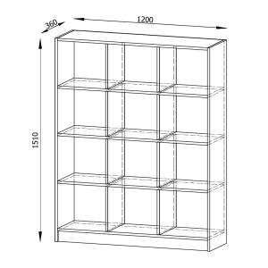 Regał KASIA 1p/1 pastele