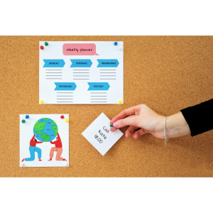 Tablica korkowa, rama drewniana, 80x60 cm