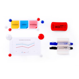 Tablica biała, magnetyczna, suchościeralna, 120x80 cm