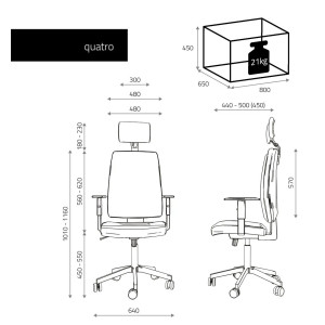 Fotel biurowy QUATRO QBBL Fotel biurowy QUATRO QBBL