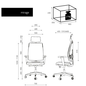 Fotel biurowy MIRAGE SOFT Fotel biurowy MIRAGE SOFT