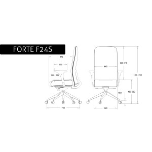 Fotel biurowy FORTE F24S Fotel biurowy FORTE F24S