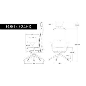 Fotel biurowy FORTE F24HR Fotel biurowy FORTE F24HR