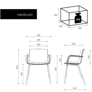 Krzesło MANILA M02 S40 Krzesło MANILA M02 S40
