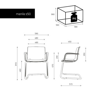 Krzesło MANILA M01 S50 Krzesło MANILA M01 S50