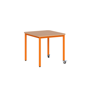 Stolik mobilny szkolno-przedszkolny, blat kwadratowy 700x700 Stolik mobilny szkolno-przedszkolny, blat kwadratowy 700x700