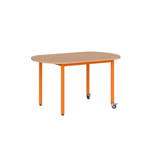 Stolik mobilny szkolno-przedszkolny, blat owalny 1200x700 Stolik mobilny szkolno-przedszkolny, blat owalny 1200x700