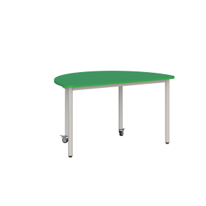 Stolik mobilny szkolno-przedszkolny, blat półokrągły 1200x600 Stolik mobilny szkolno-przedszkolny, blat półokrągły 1200x600