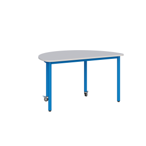 Stolik mobilny szkolno-przedszkolny, blat półokrągły 1200x600 Stolik mobilny szkolno-przedszkolny, blat półokrągły 1200x600