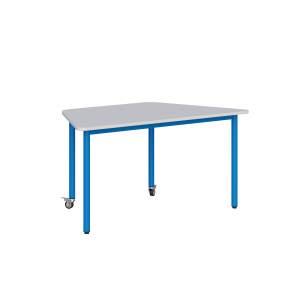 Stolik mobilny szkolno-przedszkolny, blat trapezowy 1400x700 Stolik mobilny szkolno-przedszkolny, blat trapezowy 1400x700