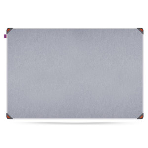 Tablica filcowa MemoBe idea EDGE, powierzchnia popielata, rama aluminiowa, 90x60 cm