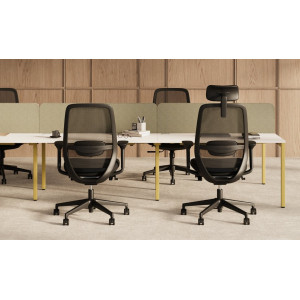 Krzesło obrotowe Elovie Mesh z regulowanym zagłówkiem