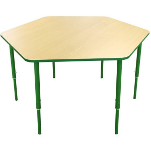 Stół PUCHATEK II blat sześciokątny regulowany nr 1-4