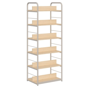 Regał biblioteczny B dwustronny rama metalowa