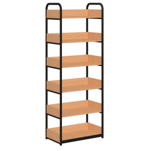 Regał biblioteczny C rama metalowa jednostronny z zabezpieczeniem tyłu i boków