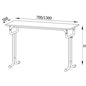 Stół szkolny FILIP 2-osobowy