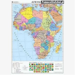Afryka-mapa polityczna/konturowa 