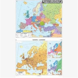 Europa-mapa polityczna/rozmieszczenie ludności 