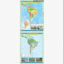 Mapa Ameryka południowa. Ukształtowanie powierzchni/Krajobrazy 