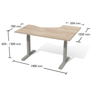 Biurko narożne elektryczne